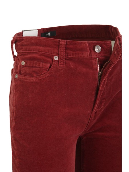 Pantalone 7 For All Mankind in Velluto Red